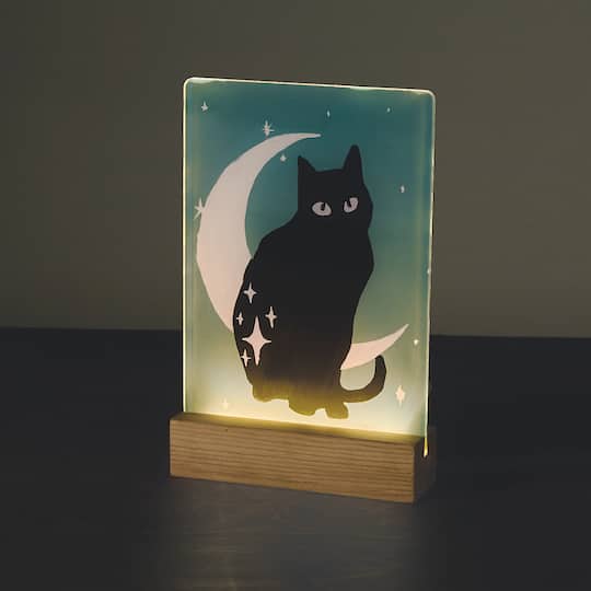 Light Up Black Cat Paint-by-Number Acrylic Surface Kit by Artist's Loft®